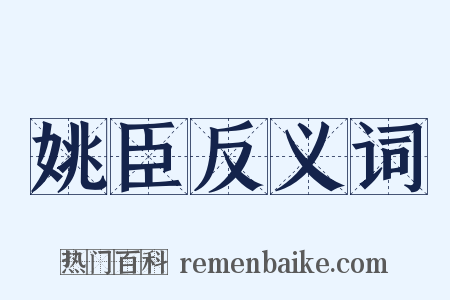 姚臣反义词是什么意思的图片